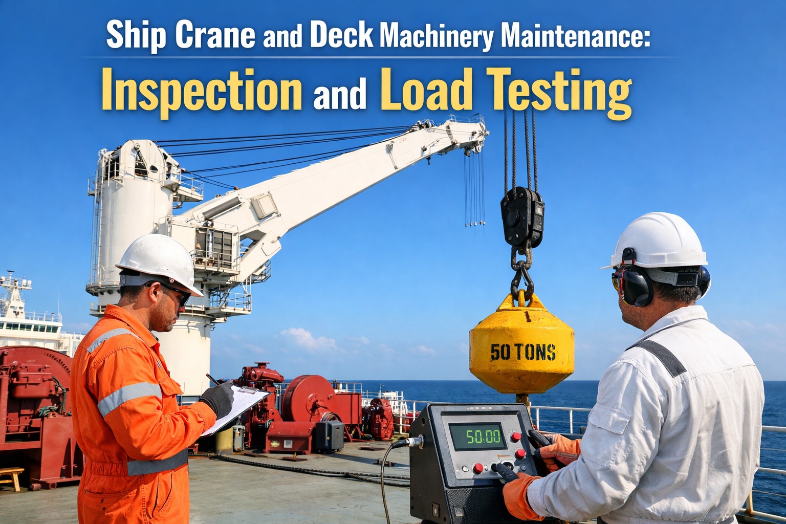ship-crane-deck-machinery-maintenance-inspection-load-testing