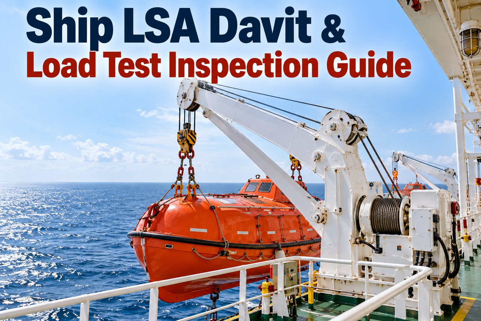 ship-life-saving-appliance-davit-load-test-inspection