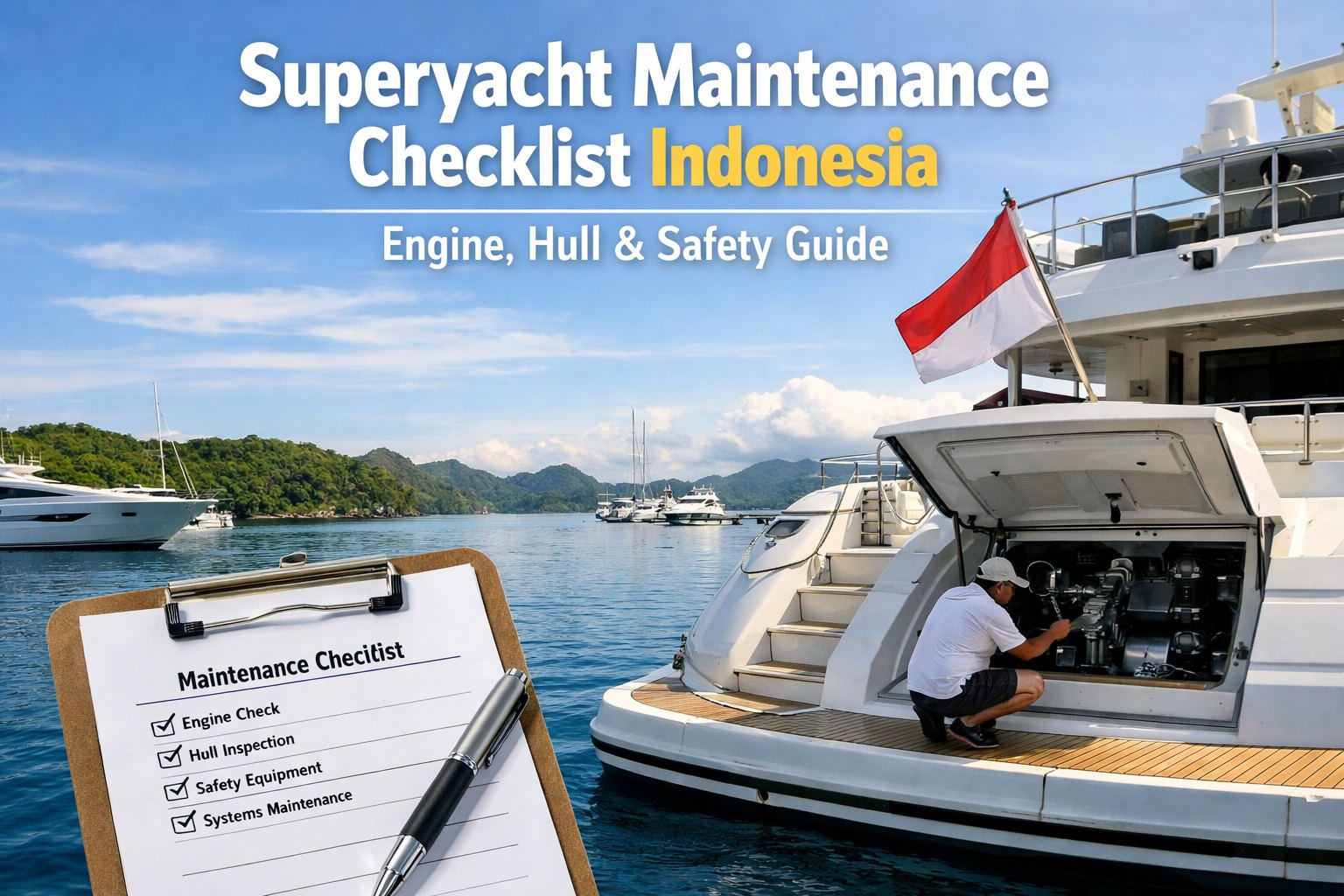 superyacht-maintenance-checklist-indonesia-engine-hull-safety